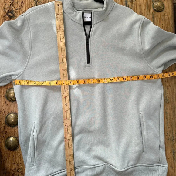 Melrose Place Light Green Montana Quarter Zip Sweatshirt Size Large - Picture 3 of 7